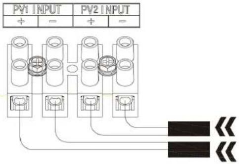Growatt SPF 6000-18000T -MPV - PV Wiring - 2