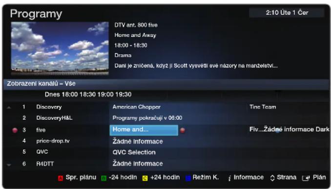 Programy 2:10 Úte 1 Čer DTV ant, 800 five Home and Away 18:00 - 18:30 Drama Dani je zničená, kdy2 || Scott vysvětli své názory na manželství... Zobrazení kanálů - Vše Dnes 18:00 18:30 19:00 19:30 1 Discovery American Chopper Tine Team 2 DiscoveryH&L Programy pokračují v 06:00 3 five Home and... Fiv...Žadné informace Dark 4 price-drop.tv Žadné Informace 5 QVC QVC Selection 6 RMDTT Žadné Informace Spr. plánu -24 hodin +24 hodin Režim K. Informace Strana Plán