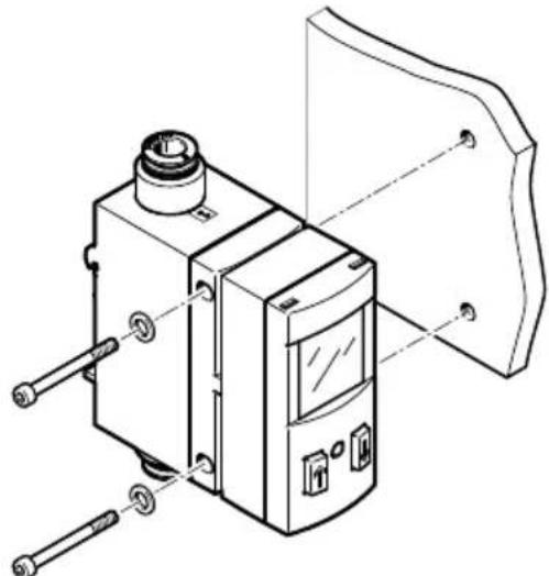 Festo SFAB-600U-HQ10-PNLK-PNVBA-M12 - Mounting the sensor on the plate - 1