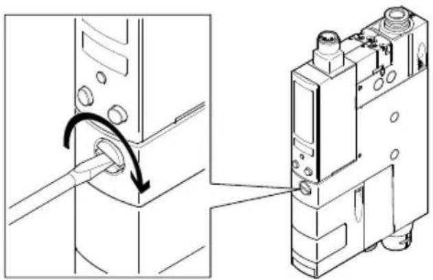Festo OVEM-07-H-B-QO-CN-N-2P - Setting the intensity of the ejector pulse - 1