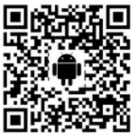 QR code with central logo of Android robot icon, likely for mobile app or website access
