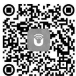 QR code with a central logo depicting a Wi-Fi symbol, likely linking to a digital resource or app.