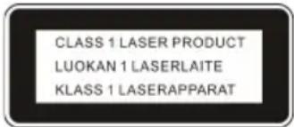 CLASS 1 LASER PRODUCT LUOKAN 1 LASERLAITE KLASS 1 LASERAPPARAT