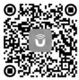 QR code with central logo depicting a Wi-Fi symbol, likely linking to a digital service or app.