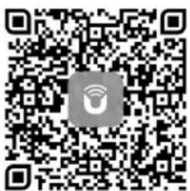 QR code with a central logo depicting a Wi-Fi symbol, likely linking to a digital service or app.