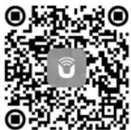 QR code with a central logo depicting a Wi-Fi symbol, likely linking to a digital service or app.