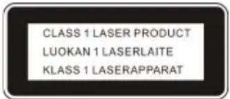 CLASS 1 LASER PRODUCT LUOKAN 1 LASERLAITE KLASS 1 LASERAPPARAT