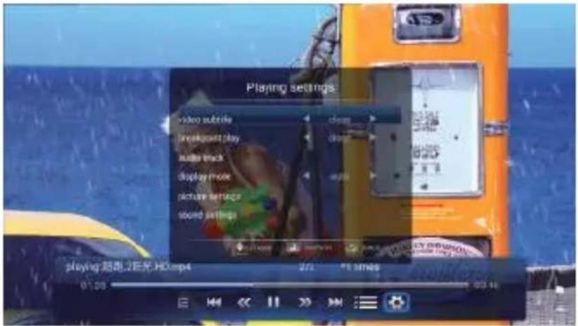 Playing settings video subride breakpoint play audio track display more picture settings sound settings playing 跑亮,2E光.HO.mp4 3/2 91 times 0:30
