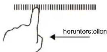herunterstellen