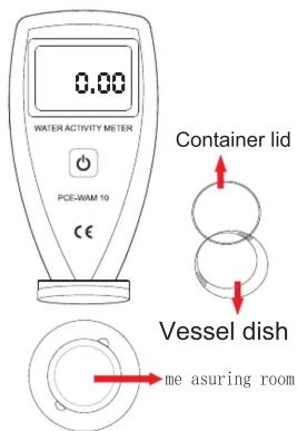 0.00 WATER ACTIVITY METER PCE-WAM 10 Container lid Vessel dish me asuring room