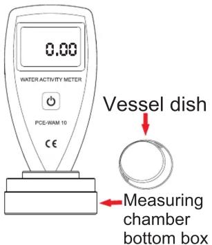 0.00 WATER ACTIVITY METER PCE-WAM 10 Vessel dish Measuring chamber bottom box