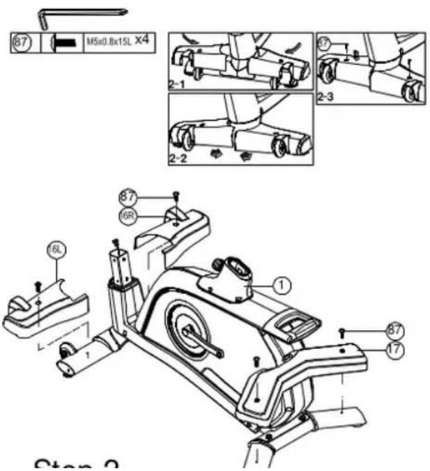 M5x0.8x15L X4 87 2-1 2-2 87 6R 1 87 17 6L Step 3