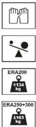 ERA200 ±134 kg ERA250+300 ±163 kg