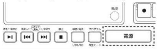Yamazen QRB-35 - 本体の音量ツマミを反時計回り(左)に回し、音量を下げた状態で電源を入れます。 - 1