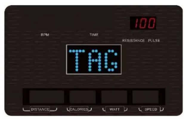 100 RPM TIME RESISTANCE PULSE TAG DISTANCE CALORIES WATT SPEED
