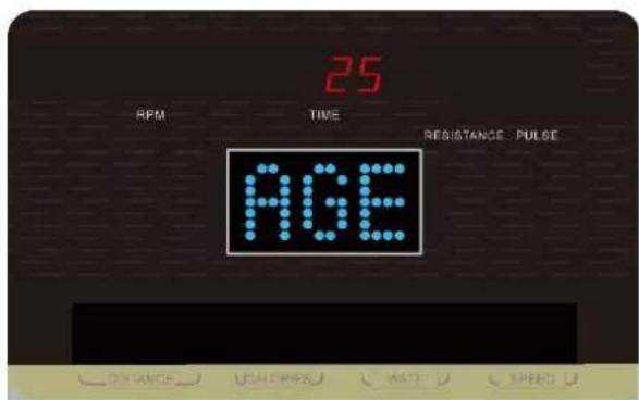 25 RPM TIME RESISTANCE: PULSE AGE DISTANCE LOCAL DRIPES WATT SPEED
