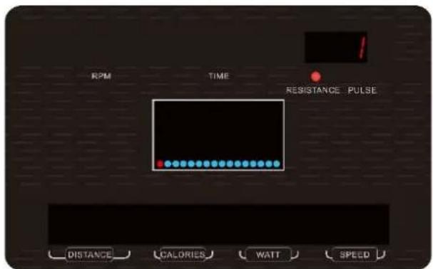 RPM TIME RESISTANCE PULSE DISTANCE CALORIES WATT SPEED