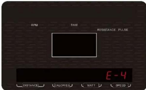 RPM TIME RESISTANCE PULSE E-4 DISTANCE CALORIES WATT SPEED