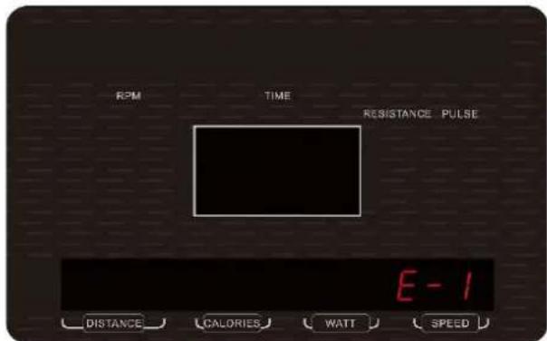 RPM TIME RESISTANCE PULSE E - 1 DISTANCE CALORIES WATT SPEED