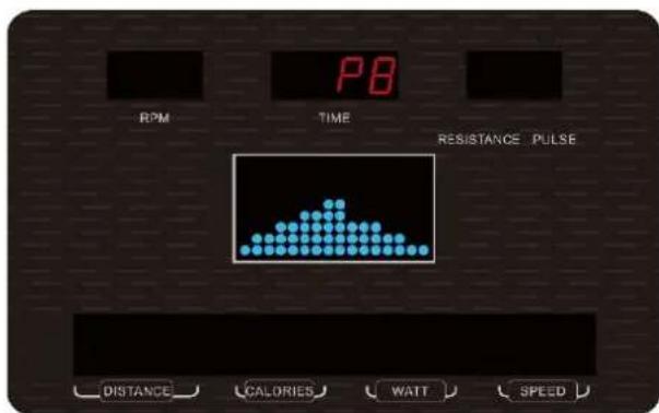 PB RPM TIME RESISTANCE PULSE DISTANCE CALORIES WATT SPEED