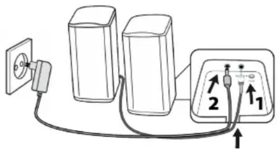 Diagram showing electrical connections with labeled components and directional arrows indicating current flow or measurement.