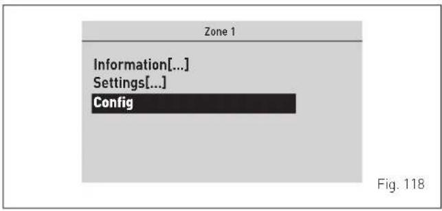 Zone 1 Information[...] Settings[...] Config Fig. 118