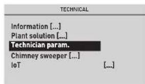 TECHNICAL Information [...] Plant solution [...] Technician param. Chimney sweeper [...] IoT [...]