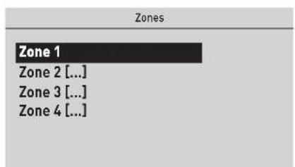 Zones Zone 1 Zone 2 [...] Zone 3 [...] Zone 4 [...]