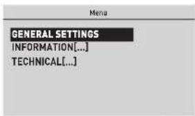 GENERAL SETTINGS INFORMATION[...] TECHNICAL[...]