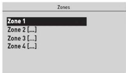 Zones Zone 1 Zone 2 [...] Zone 3 [...] Zone 4 [...]