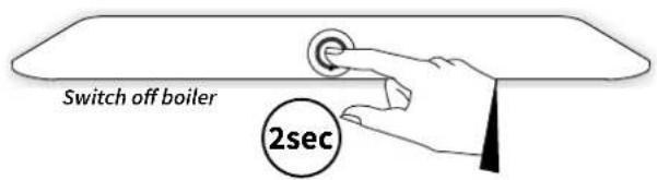 Switch off boiler 2sec