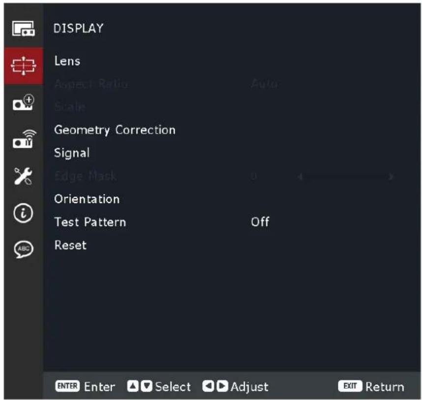 VIEWSONIC LS950WU - Display Menu (Nabídka Obraz) - 1