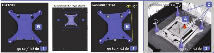 LGA1700 B Mothorboard / Pycą głowna LGA1200 / 115X -3° O° go to / idz do 1 go to / idz do 1 Go to / idz do 3 A D