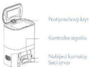 TESLA Laser AI300 Plus - Popis produktu / Nádržka na vodu / Zásobník na prach a sestava mopu - 5