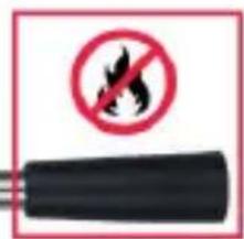 Warning sign with no smoking symbol and flame icon, indicating禁止吸烟