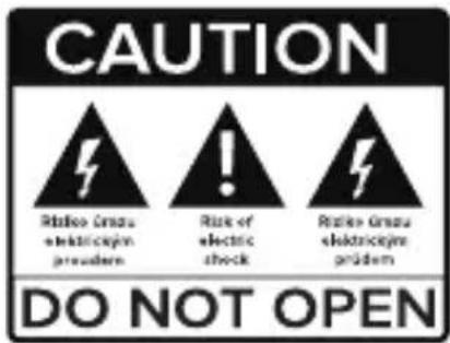 CAUTION Radio Noise electronicity predecessor ! Risk of electric shock Radio Noise electronicity problem DO NOT OPEN