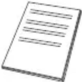 Simple line drawing of a document with horizontal lines representing text content
