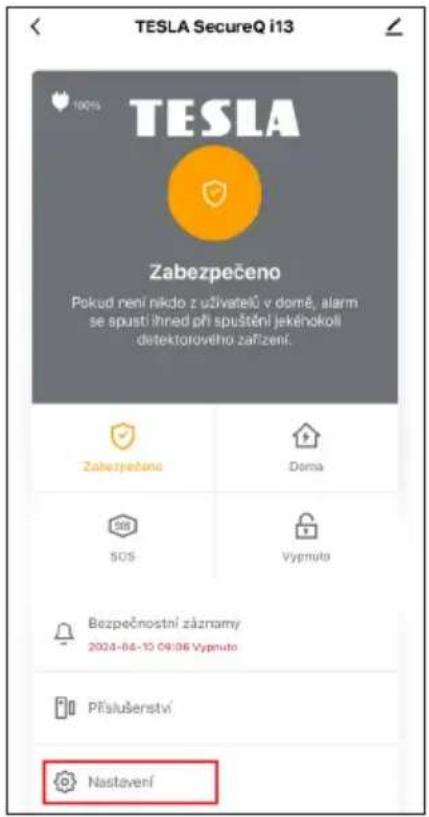 TESLA SecureQ i13 - NASTAVENÍ APLIKACE - 1