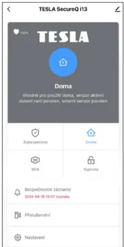 TESLA SecureQ i13 - c) Vypnuto: - 2