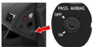 PASS AIRBAG OFF ON