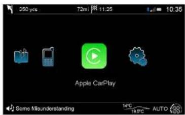 250 yes 72ml 11:25 10:35 Apple CarPlay Some Maunderstanding 14°C AUTO