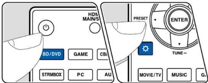 HDM MAIN/S BD/DVD GAME CBI STRMBOX PC AU. PRESET ENTER TUNE- MOVIE/TV MUSIC G.