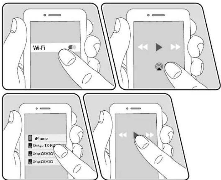 Wi-Fi iPhone Onkyo TX-RZ Onkyo X000000 Onkyo X000000