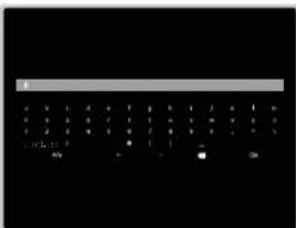 Screenshot of a keyboard interface with menu bar and numeric keypad visible