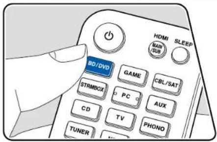 HDMI SLEEP BD/DVD GAME CBL/SAT STRMBOX PC AUX CD TV PHONO TUNER