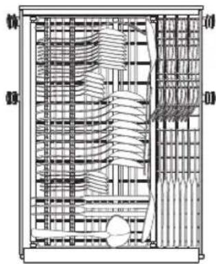 SAMSUNG DW50DG450FSR - Použití sklopných trnů - 3