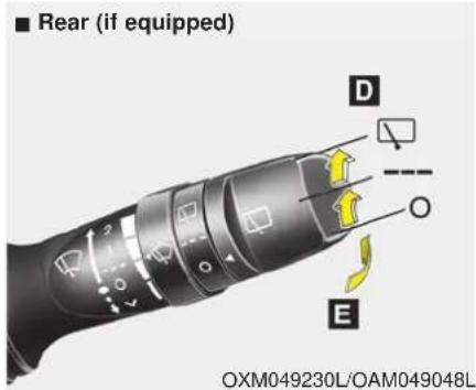 ■ Rear (if equipped) D O E OXM049230L/OAM049048L
