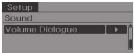 Setup Sound Volume Dialogue