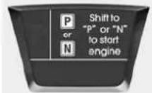 HYUNDAI ix20 (2018) - Shift to "P" or "N" to start the engine (Automatic transaxle) - 1
