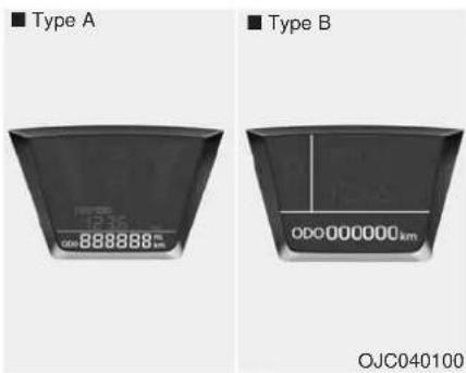 Type A Type B ODO888888nm ODO000000km OJC040100